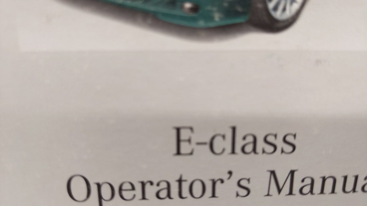 2000 Mercedes-Benz E200 Owners Manual Book Guide OEM Used Auto Parts - Oemusedautoparts1.com