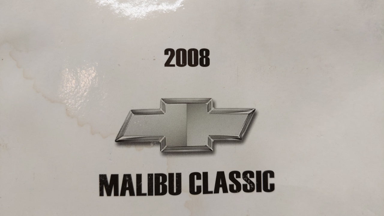 2008 Chevrolet Malibu Owners Manual Book Guide OEM Used Auto Parts - Oemusedautoparts1.com