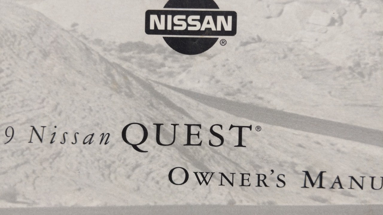 1999 Nissan Quest Owners Manual Book Guide OEM Used Auto Parts - Oemusedautoparts1.com