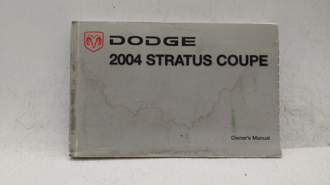 2004 Dodge Stratus Owners Manual Book Guide OEM Used Auto Parts - Oemusedautoparts1.com