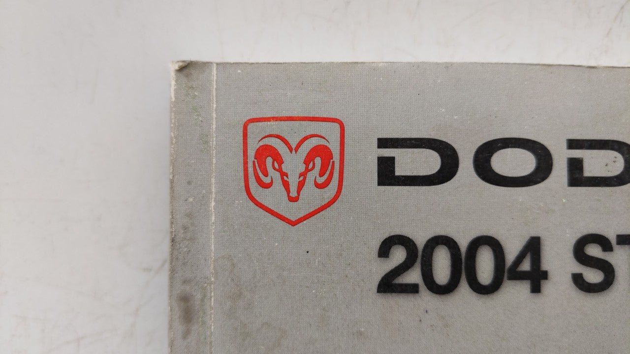 2004 Dodge Stratus Owners Manual Book Guide OEM Used Auto Parts - Oemusedautoparts1.com