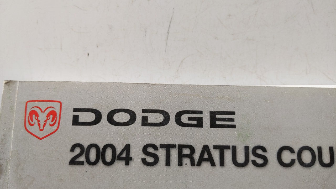 2004 Dodge Stratus Owners Manual Book Guide OEM Used Auto Parts - Oemusedautoparts1.com