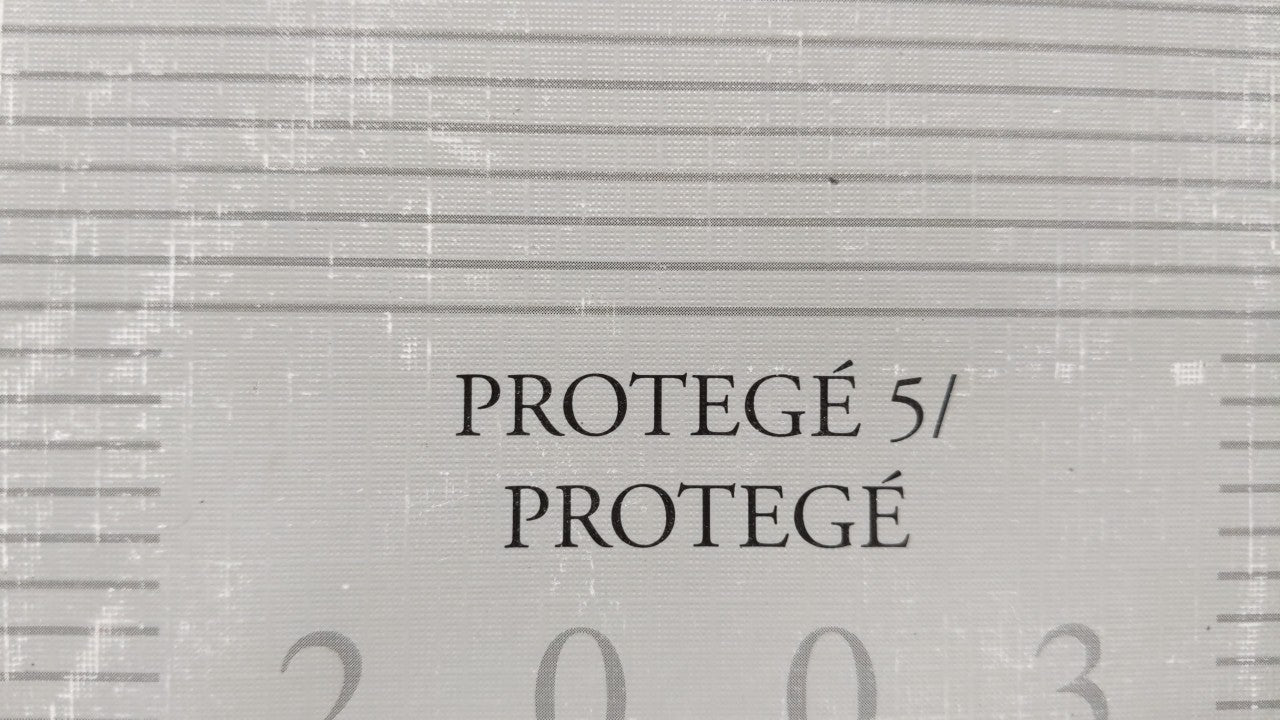 2003 Mazda Protege Owners Manual Book Guide OEM Used Auto Parts - Oemusedautoparts1.com