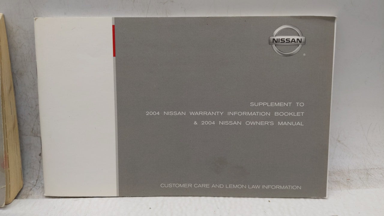 2004 Nissan Murano Owners Manual Book Guide OEM Used Auto Parts - Oemusedautoparts1.com