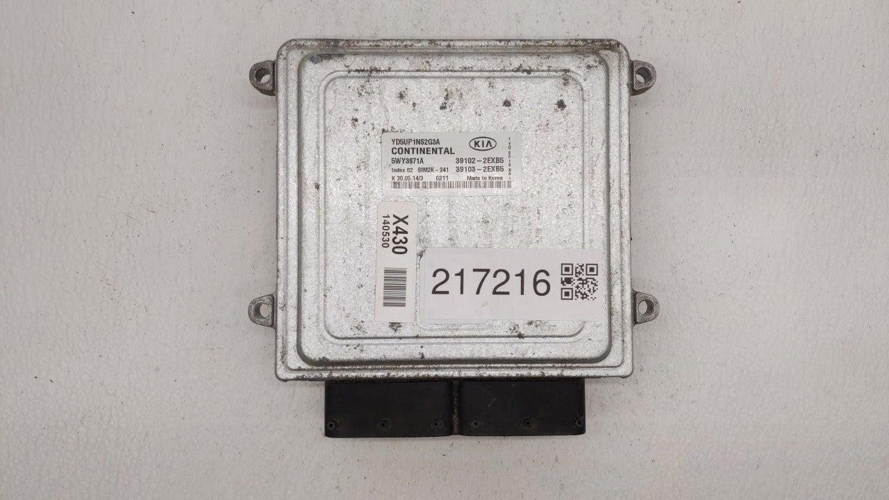 2015 Kia Forte PCM Engine Computer ECU ECM PCU OEM P/N:39103-2EXB5 39102-2EXB5 Fits OEM Used Auto Parts - Oemusedautoparts1.com