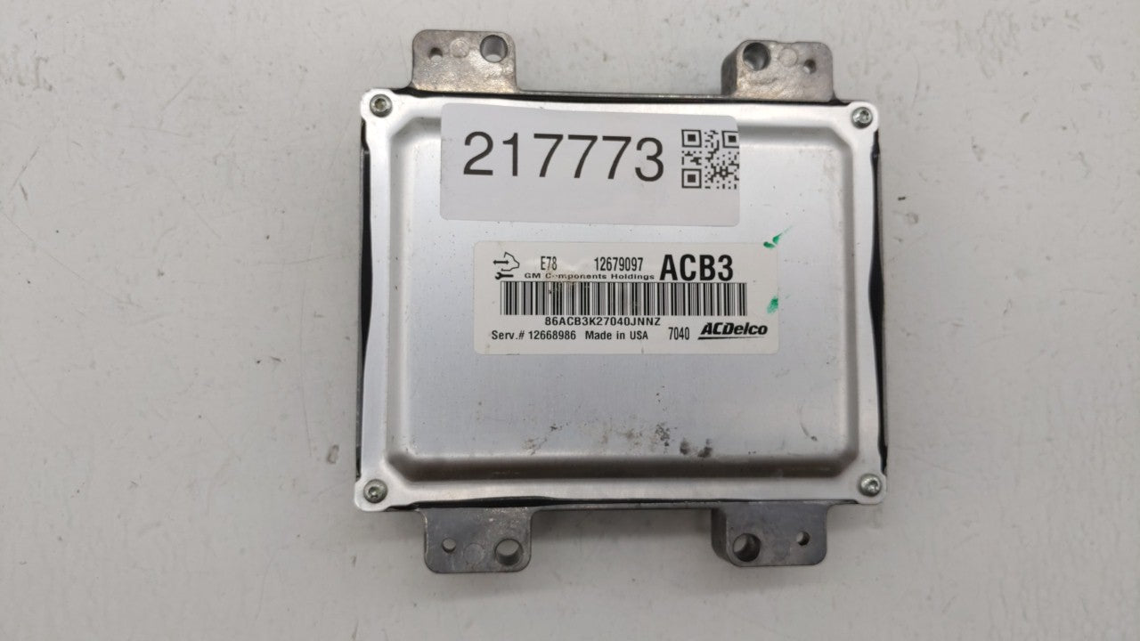 2017-2018 Chevrolet Trax PCM Engine Computer ECU ECM PCU OEM P/N:12668986 12679097 Fits 2017 2018 2019 OEM Used Auto Parts - Oemusedautoparts1.com