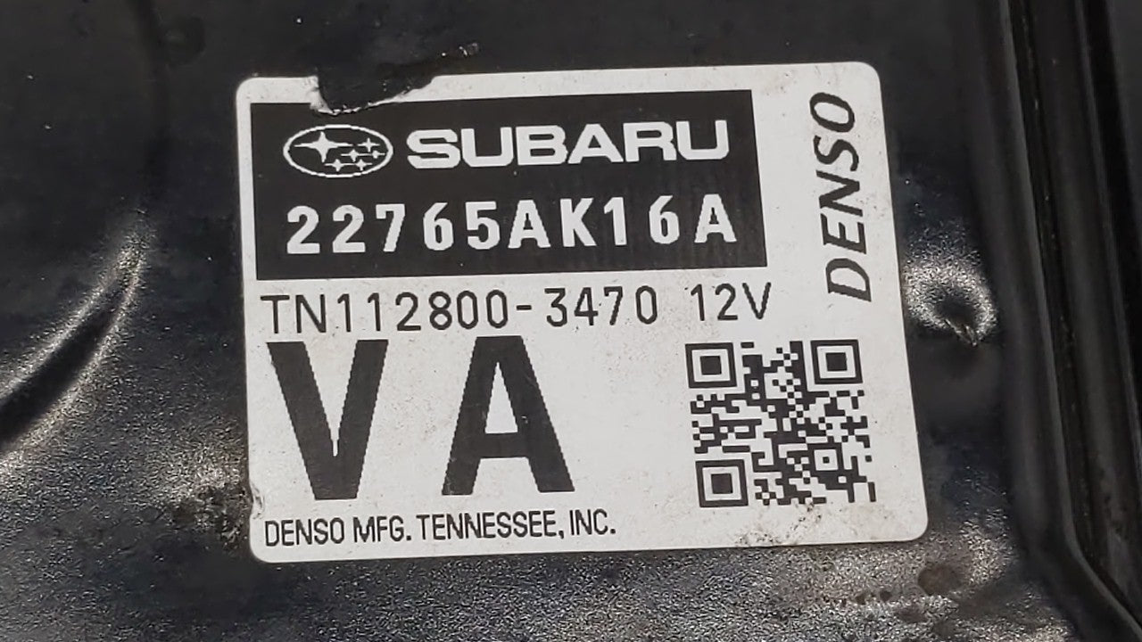 2015 Subaru Legacy PCM Engine Computer ECU ECM PCU OEM P/N:22765AK16A 2765AF36C Fits OEM Used Auto Parts - Oemusedautoparts1.com