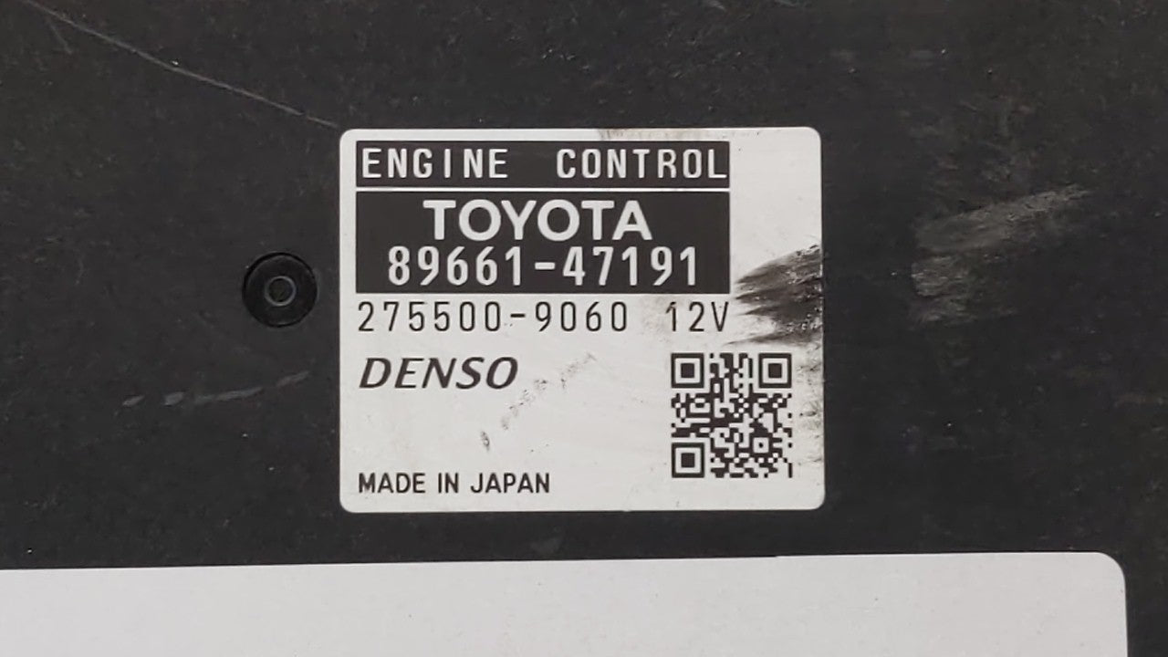 2012-2013 Toyota Prius PCM Engine Computer ECU ECM PCU OEM P/N:89661-47190 89661-47191 Fits 2012 2013 OEM Used Auto Parts - Oemusedautoparts1.com