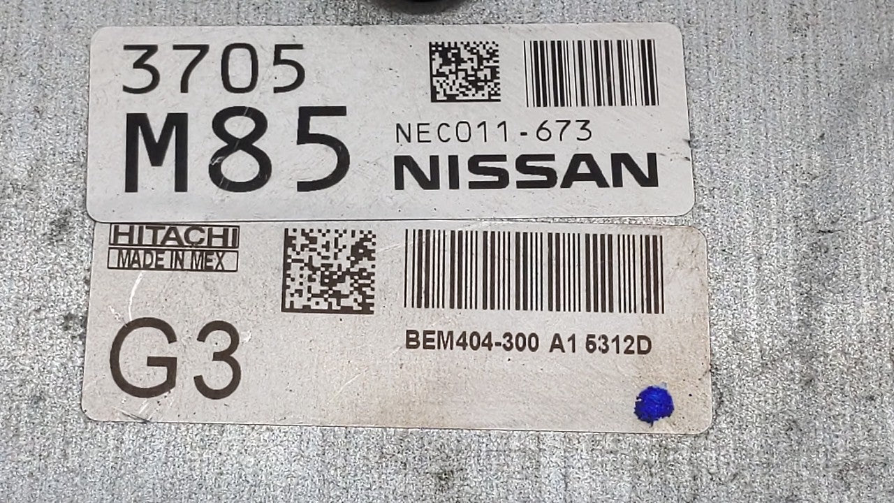 2013-2015 Nissan Sentra PCM Engine Computer ECU ECM PCU OEM P/N:BEM404-300 A1 NEC001-666 Fits 2013 2014 2015 OEM Used Auto Parts - Oemusedautoparts1.com