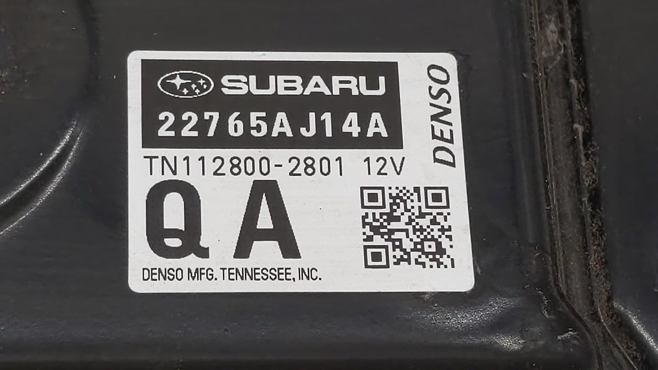 2016 Subaru Legacy PCM Engine Computer ECU ECM PCU OEM P/N:22765AJ14A Fits OEM Used Auto Parts - Oemusedautoparts1.com