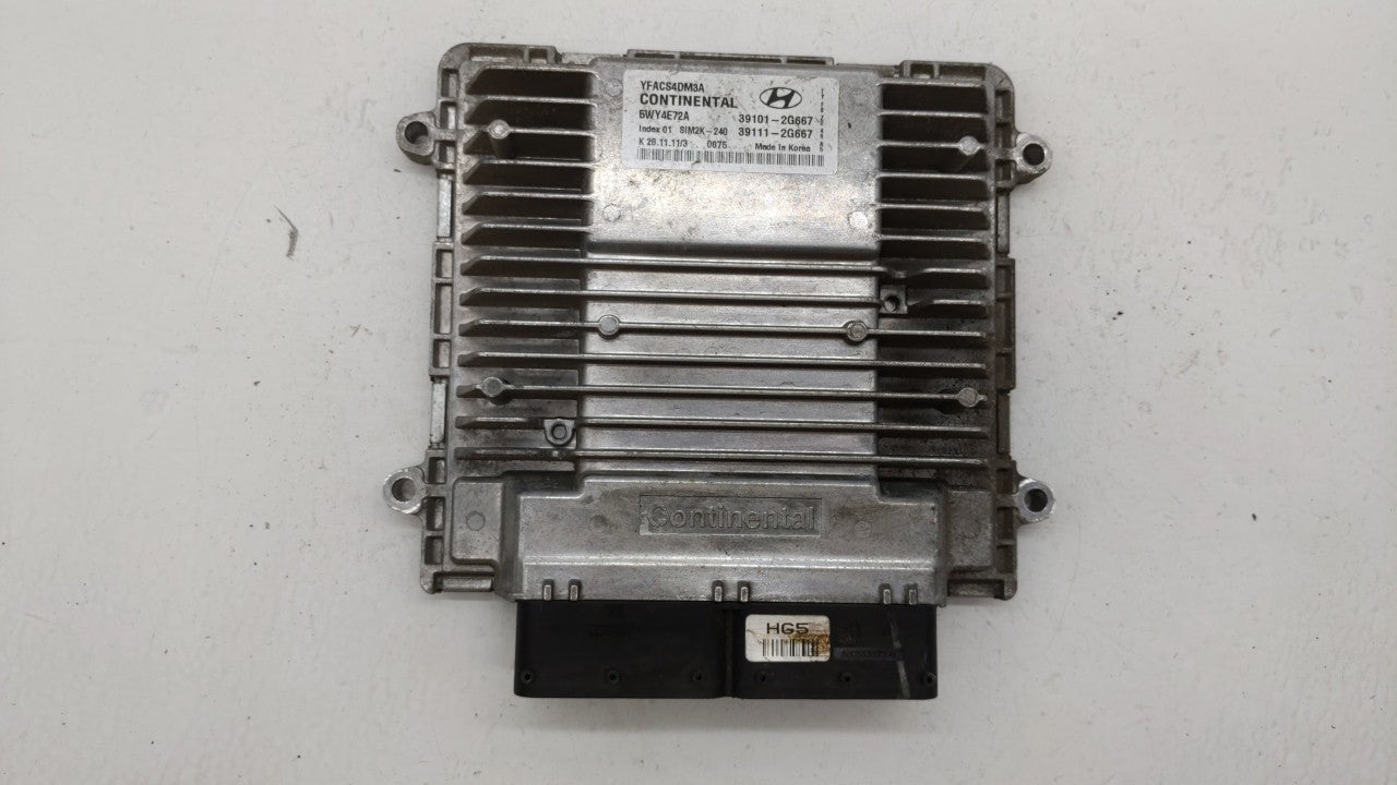 2011-2014 Hyundai Sonata PCM Engine Computer ECU ECM PCU OEM P/N:39101-2G667 39111-2G667 Fits 2011 2012 2013 2014 OEM Used Auto Parts - Oemusedautoparts1.com