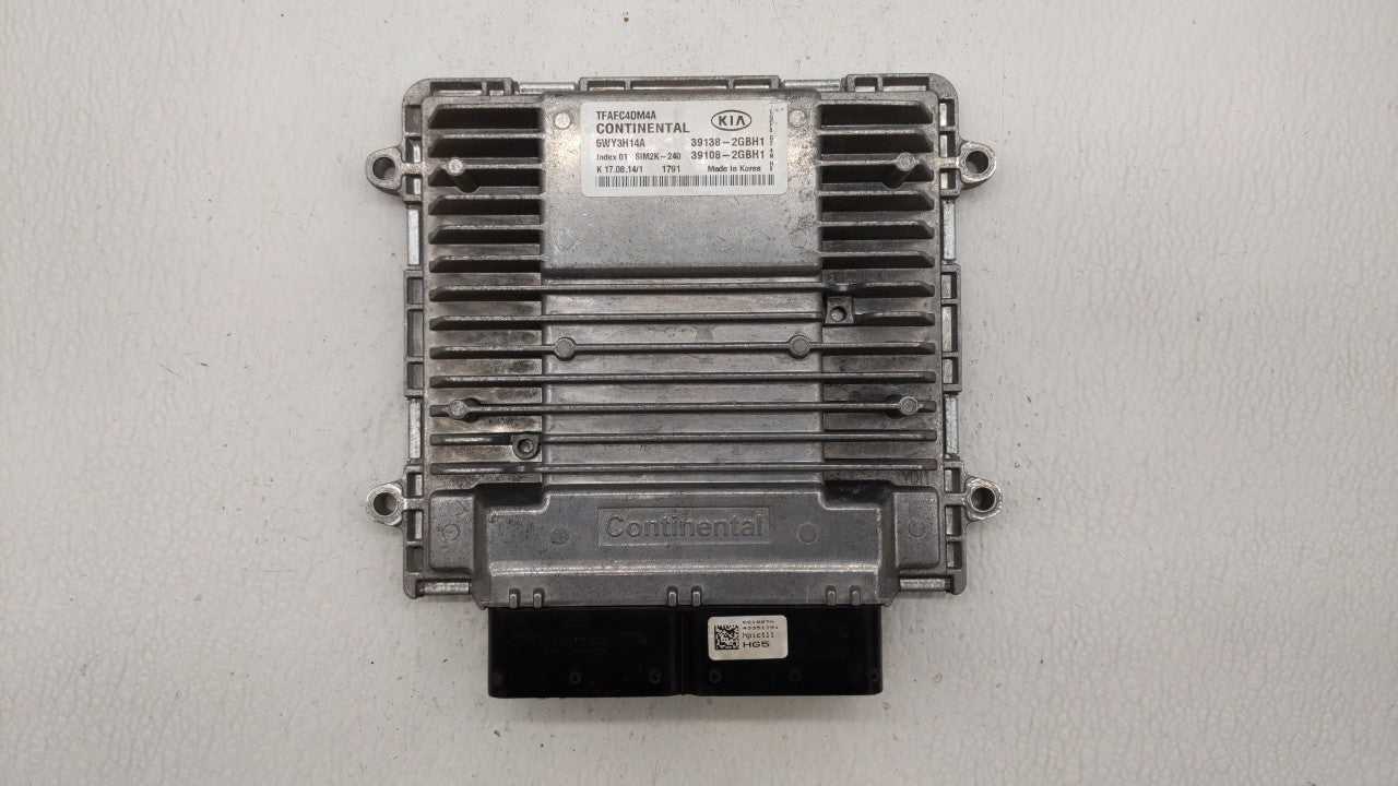 2015 Kia Optima PCM Engine Computer ECU ECM PCU OEM P/N:39108-2GBH1 39138-2GBH1 Fits OEM Used Auto Parts - Oemusedautoparts1.com