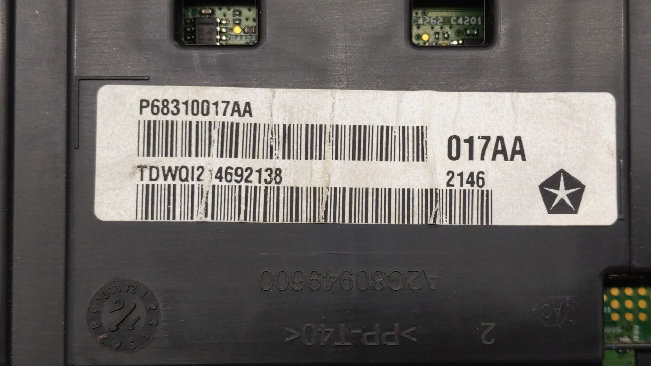 2016 Chrysler 200 Instrument Cluster Speedometer Gauges P/N:P68259070AB P68310017AA Fits OEM Used Auto Parts - Oemusedautoparts1.com