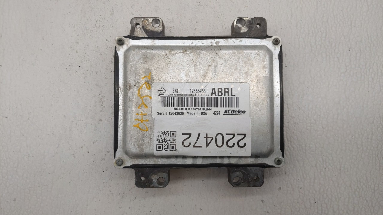 2012-2016 Chevrolet Cruze PCM Engine Computer ECU ECM PCU OEM P/N:12669749 12662593 Fits 2011 2012 2013 2014 2015 2016 OEM Used Auto Parts - Oemusedautoparts1.com