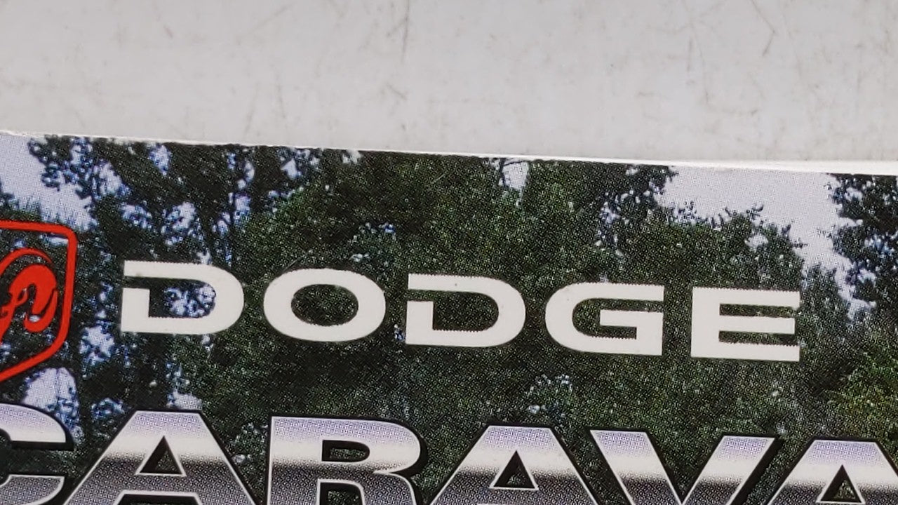 2007 Dodge Caravan Owners Manual Book Guide OEM Used Auto Parts - Oemusedautoparts1.com