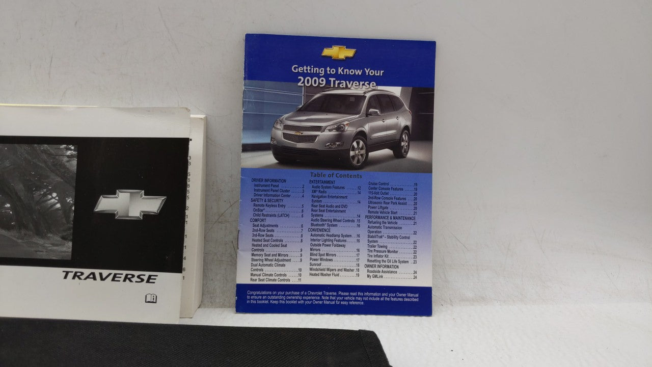 2009 Chevrolet Traverse Owners Manual Book Guide OEM Used Auto Parts - Oemusedautoparts1.com