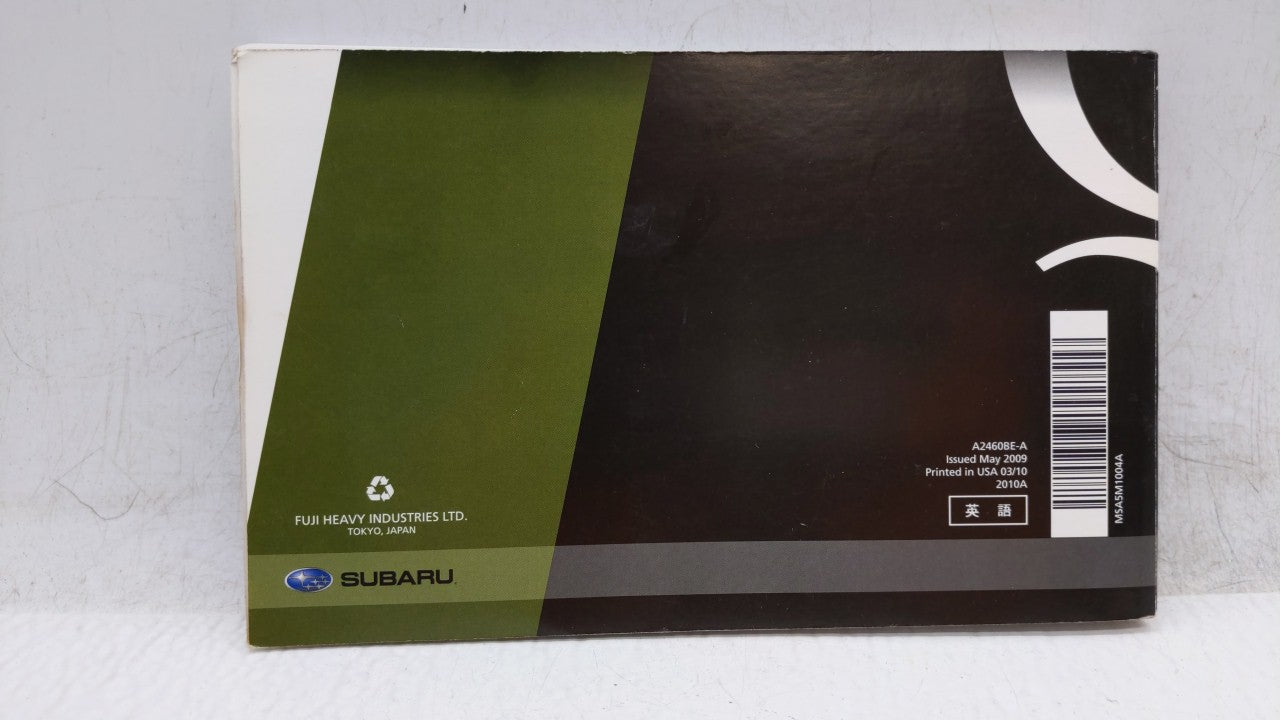 2010 Subaru Legacy Owners Manual Book Guide OEM Used Auto Parts - Oemusedautoparts1.com