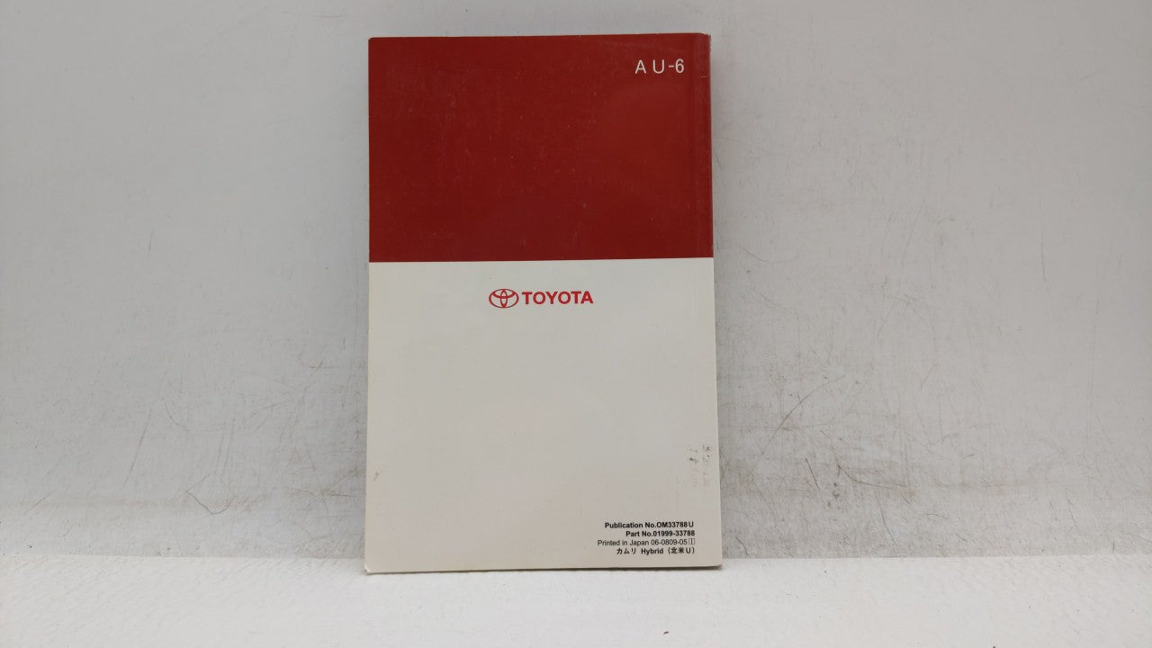 2009 Toyota Camry Owners Manual Book Guide OEM Used Auto Parts - Oemusedautoparts1.com