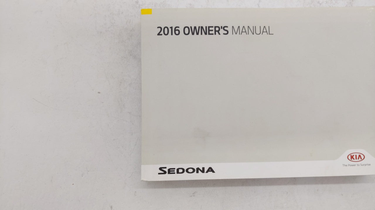 2016 Kia Sedona Owners Manual Book Guide OEM Used Auto Parts - Oemusedautoparts1.com