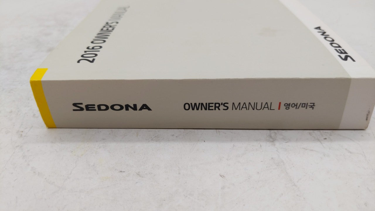 2016 Kia Sedona Owners Manual Book Guide OEM Used Auto Parts - Oemusedautoparts1.com