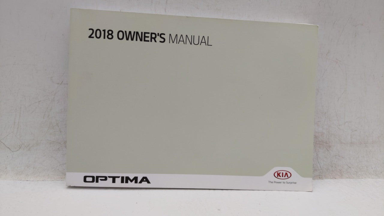 2018 Kia Optima Owners Manual Book Guide OEM Used Auto Parts - Oemusedautoparts1.com