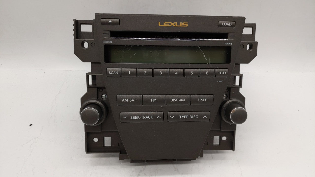 2007-2009 Lexus Es350 Radio AM FM Cd Player Receiver Replacement P/N:86120-33720-1 86120-33720 Fits 2007 2008 2009 OEM Used Auto Parts - Oemusedautoparts1.com