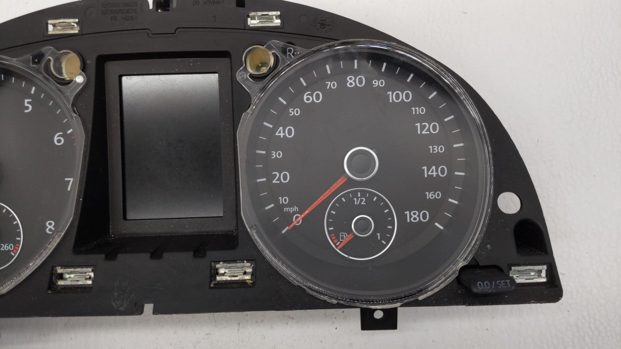 2010-2011 Volkswagen Cc Instrument Cluster Speedometer Gauges P/N:3C8920970MX 3C8920970M Fits 2010 2011 OEM Used Auto Parts - Oemusedautoparts1.com
