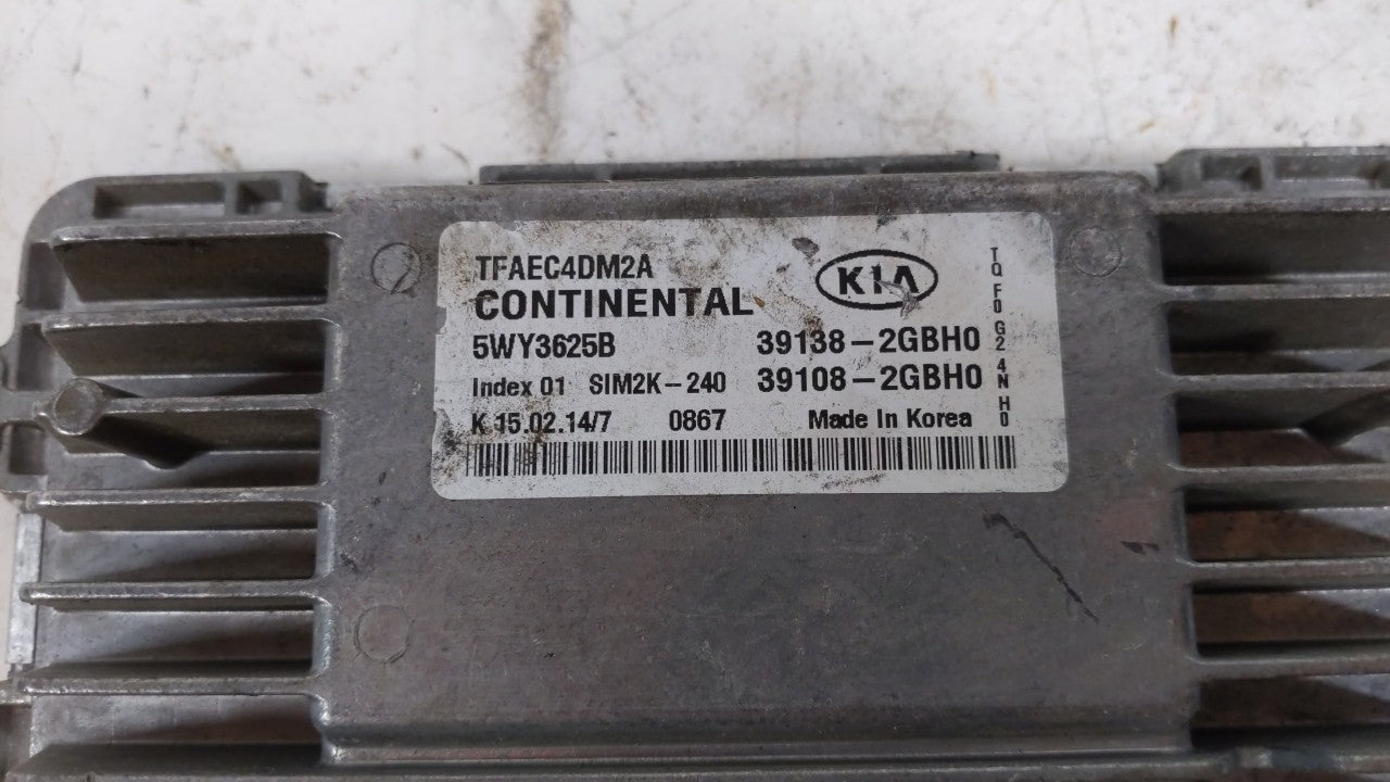 2014-2015 Kia Optima PCM Engine Computer ECU ECM PCU OEM P/N:39138-2GBH0 39108-2GBH0 Fits 2014 2015 OEM Used Auto Parts - Oemusedautoparts1.com