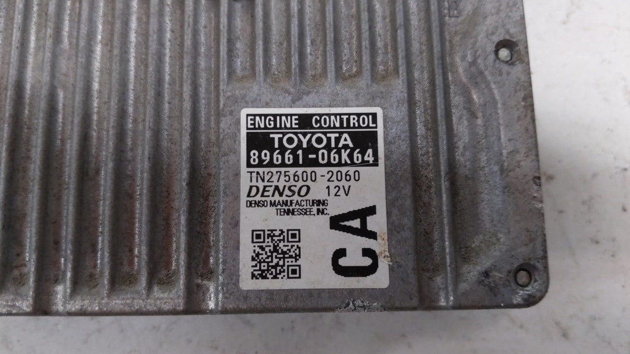 2012-2014 Toyota Camry PCM Engine Computer ECU ECM PCU OEM P/N:89661-06K63 89661-06K84 Fits 2012 2013 2014 OEM Used Auto Parts - Oemusedautoparts1.com