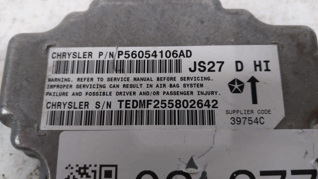 2009-2010 Chrysler Sebring Chassis Control Module Ccm Bcm Body Control - Oemusedautoparts1.com