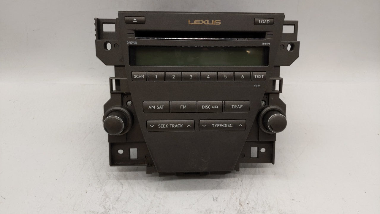 2007-2009 Lexus Es350 Radio AM FM Cd Player Receiver Replacement P/N:86120-33720-1 86120-33720 Fits 2007 2008 2009 OEM Used Auto Parts - Oemusedautoparts1.com