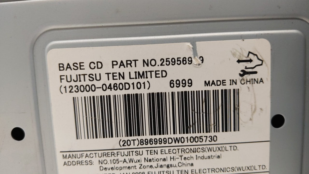 2007-2009 Suzuki Xl-7 Radio AM FM Cd Player Receiver Replacement P/N:25920407 25887904 Fits 2007 2008 2009 OEM Used Auto Parts - Oemusedautoparts1.com