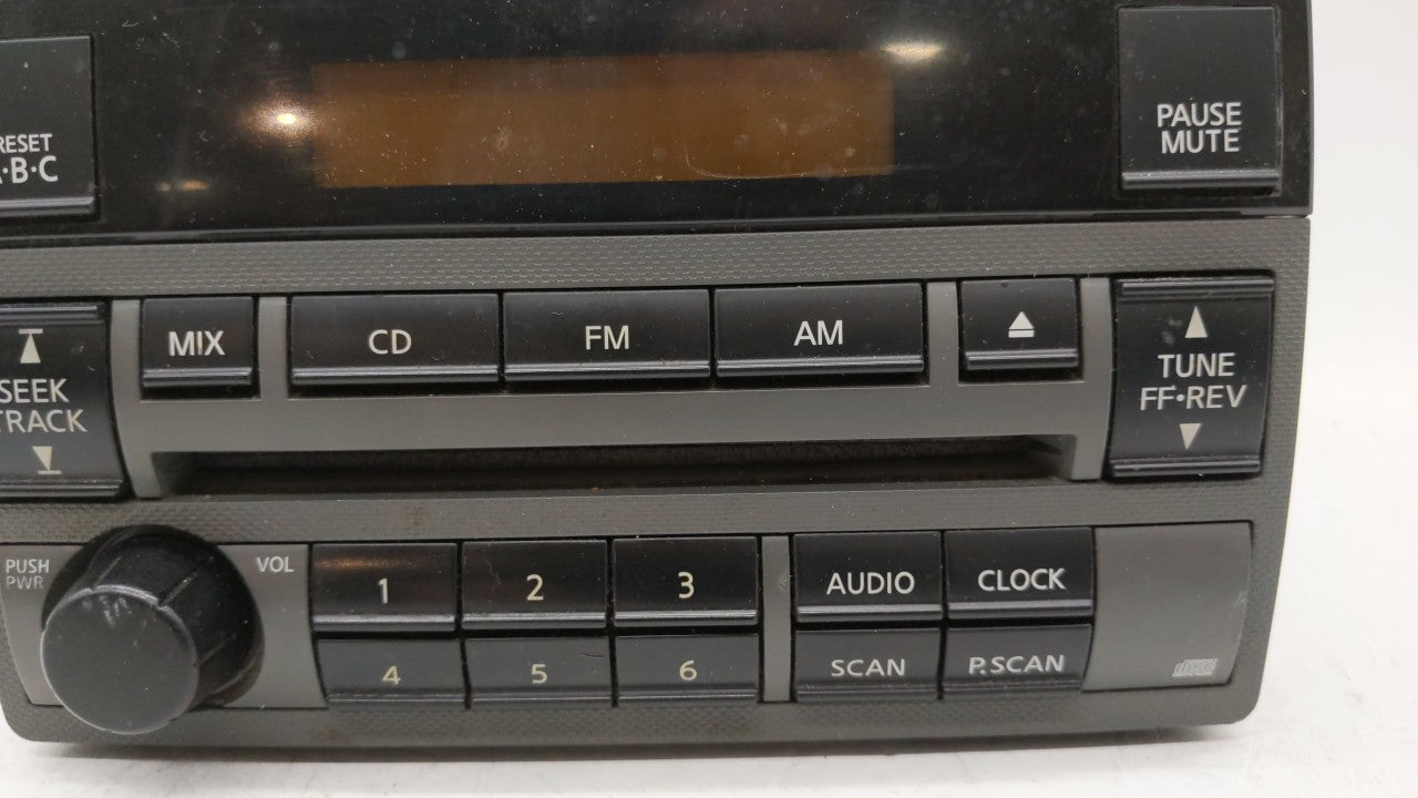 2005-2006 Nissan Altima Radio AM FM Cd Player Receiver Replacement P/N:28185 ZB00A 28185 ZB10B Fits 2005 2006 OEM Used Auto Parts - Oemusedautoparts1.com