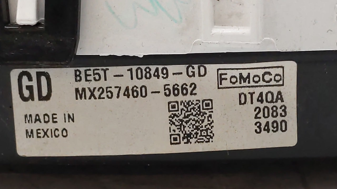 2011-2012 Ford Fusion Instrument Cluster Speedometer Gauges P/N:BE5T-10849-GD Fits 2011 2012 OEM Used Auto Parts - Oemusedautoparts1.com