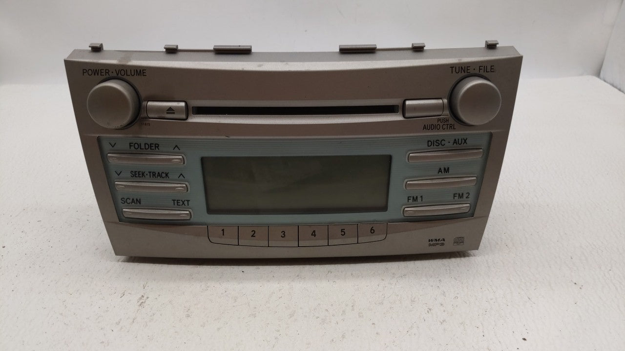 2007-2009 Toyota Camry Radio AM FM Cd Player Receiver Replacement P/N:86120-06182 86120-33890 Fits 2007 2008 2009 OEM Used Auto Parts - Oemusedautoparts1.com