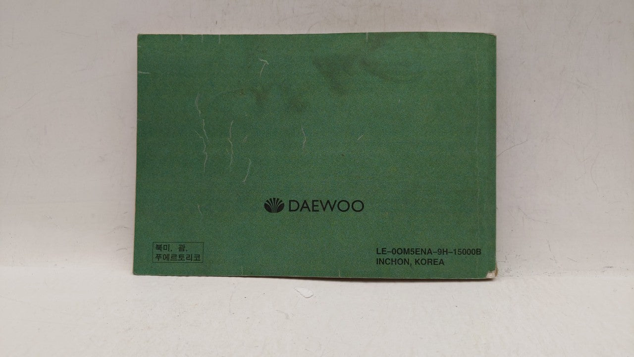 2000 Daewoo Leganza Owners Manual Book Guide OEM Used Auto Parts - Oemusedautoparts1.com
