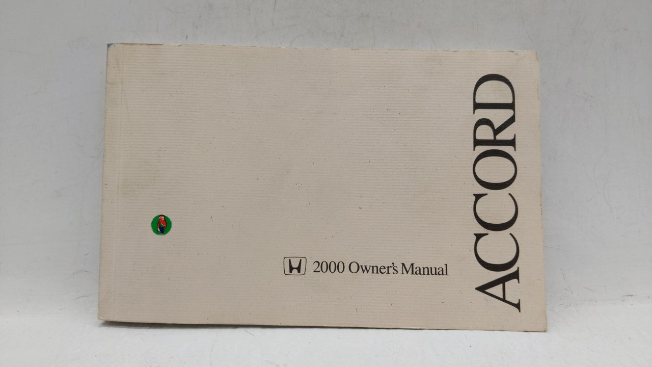 2000 Honda Accord Owners Manual Book Guide OEM Used Auto Parts - Oemusedautoparts1.com