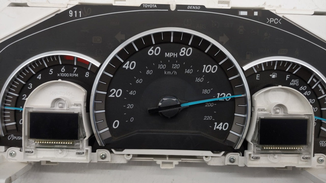 2013-2014 Toyota Camry Instrument Cluster Speedometer Gauges P/N:83800-0X640-00 Fits 2013 2014 OEM Used Auto Parts - Oemusedautoparts1.com