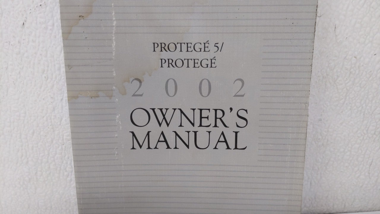 2002 Mazda Protege5 Owners Manual Book Guide OEM Used Auto Parts - Oemusedautoparts1.com