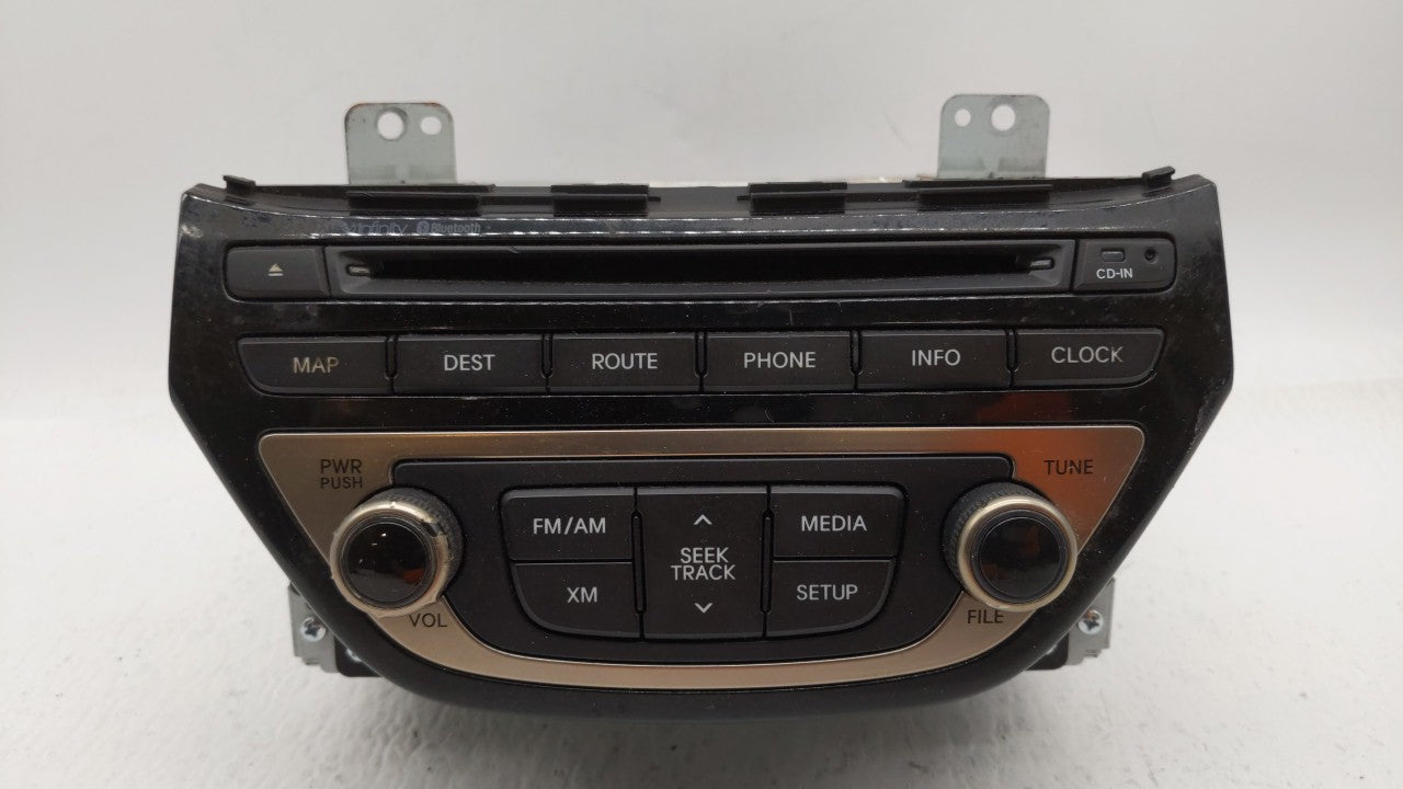 2013-2015 Hyundai Genesis Radio AM FM Cd Player Receiver Replacement P/N:96560-2M770YHG 965602M770YHG Fits 2013 2014 2015 OEM Used Auto Parts - Oemusedautoparts1.com
