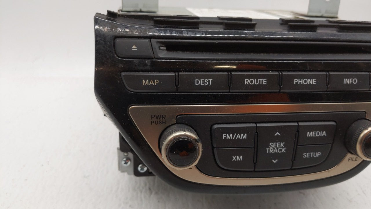 2013-2015 Hyundai Genesis Radio AM FM Cd Player Receiver Replacement P/N:96560-2M770YHG 965602M770YHG Fits 2013 2014 2015 OEM Used Auto Parts - Oemusedautoparts1.com