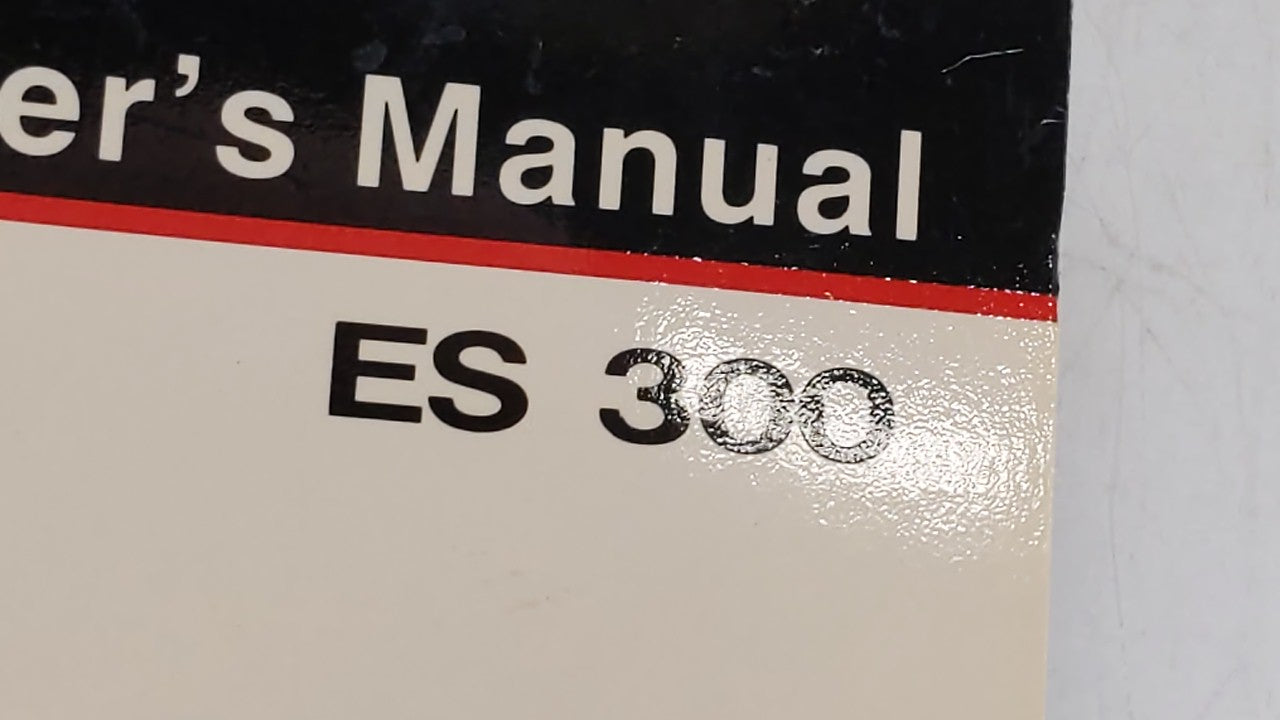 1999 Lexus Es300 Owners Manual Book Guide P/N:01999-3349 OEM Used Auto Parts - Oemusedautoparts1.com