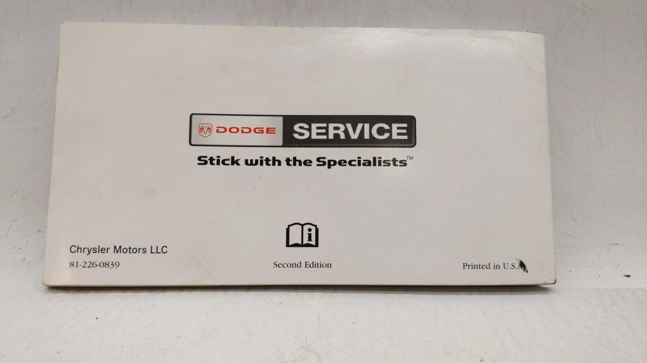 2008 Dodge Caliber Owners Manual Book Guide OEM Used Auto Parts - Oemusedautoparts1.com