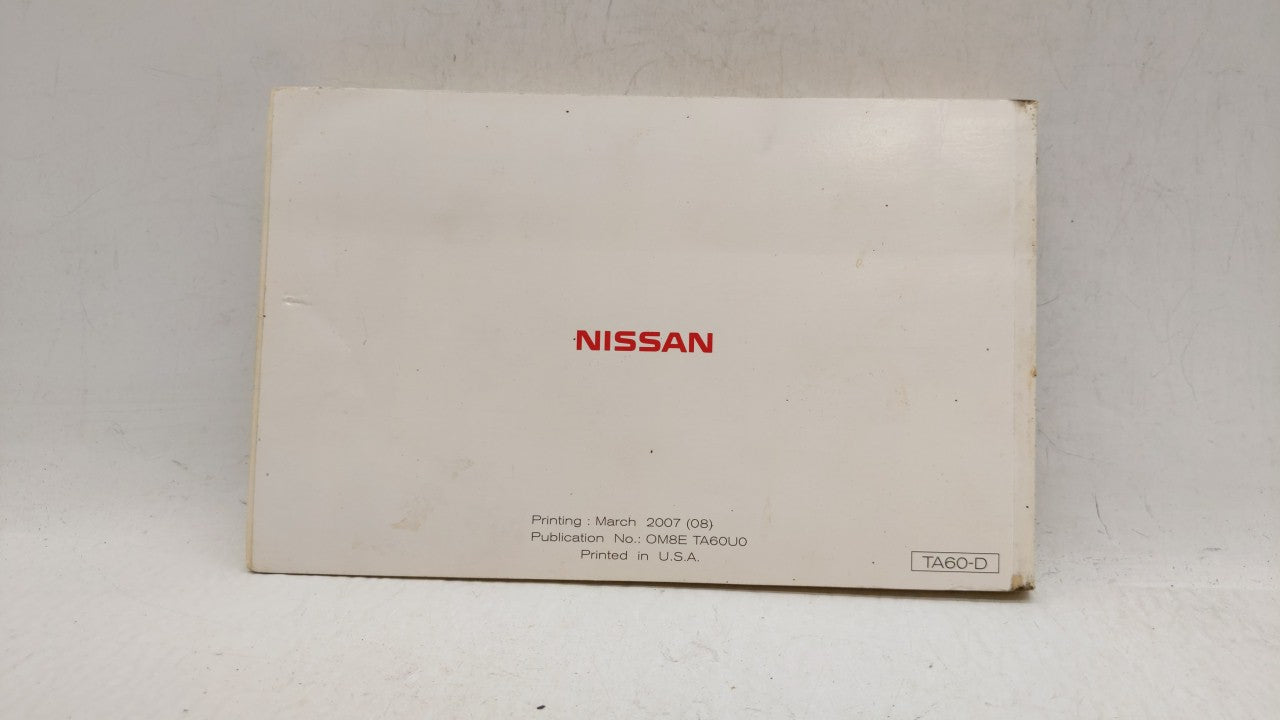 2008 Nissan Armada Owners Manual Book Guide OEM Used Auto Parts - Oemusedautoparts1.com