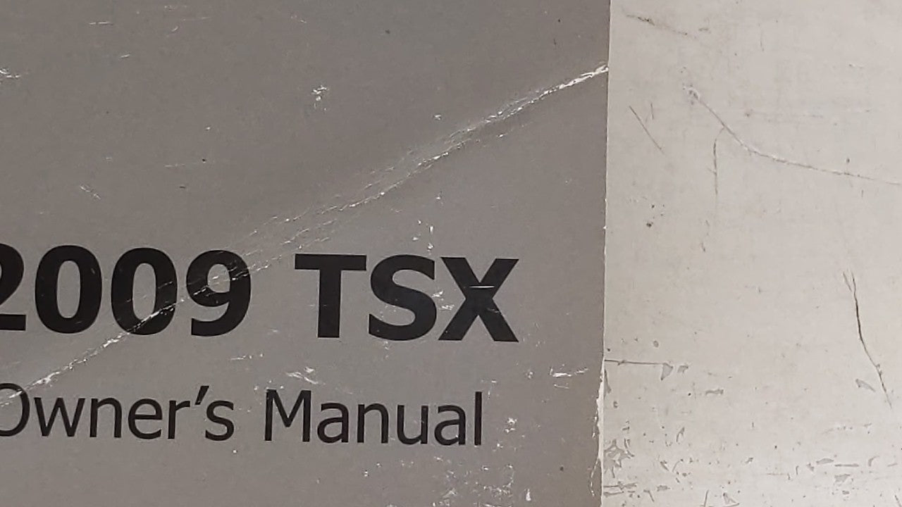 2009 Acura Tsx Owners Manual Book Guide OEM Used Auto Parts - Oemusedautoparts1.com