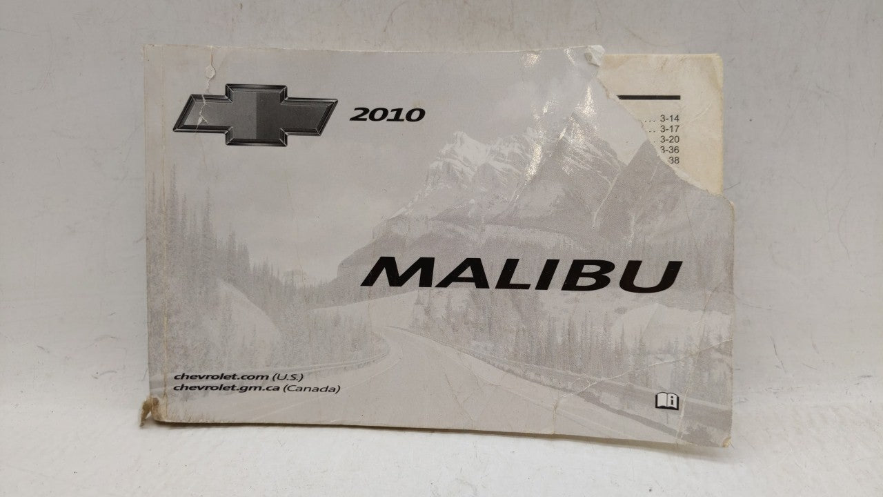 2010 Chevrolet Malibu Owners Manual Book Guide OEM Used Auto Parts - Oemusedautoparts1.com