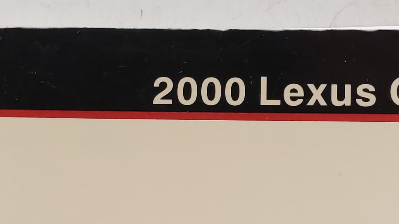 2000 Lexus Rx300 Owners Manual Book Guide OEM Used Auto Parts - Oemusedautoparts1.com