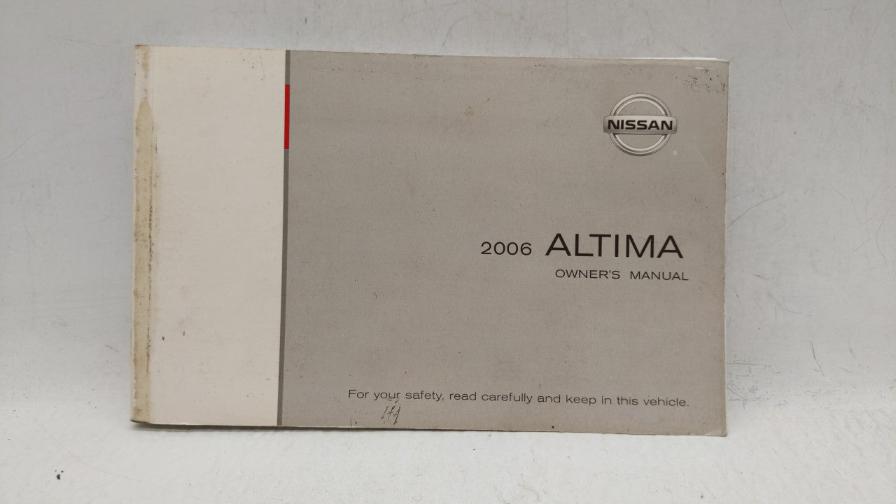 2006 Nissan Altima Owners Manual Book Guide OEM Used Auto Parts - Oemusedautoparts1.com