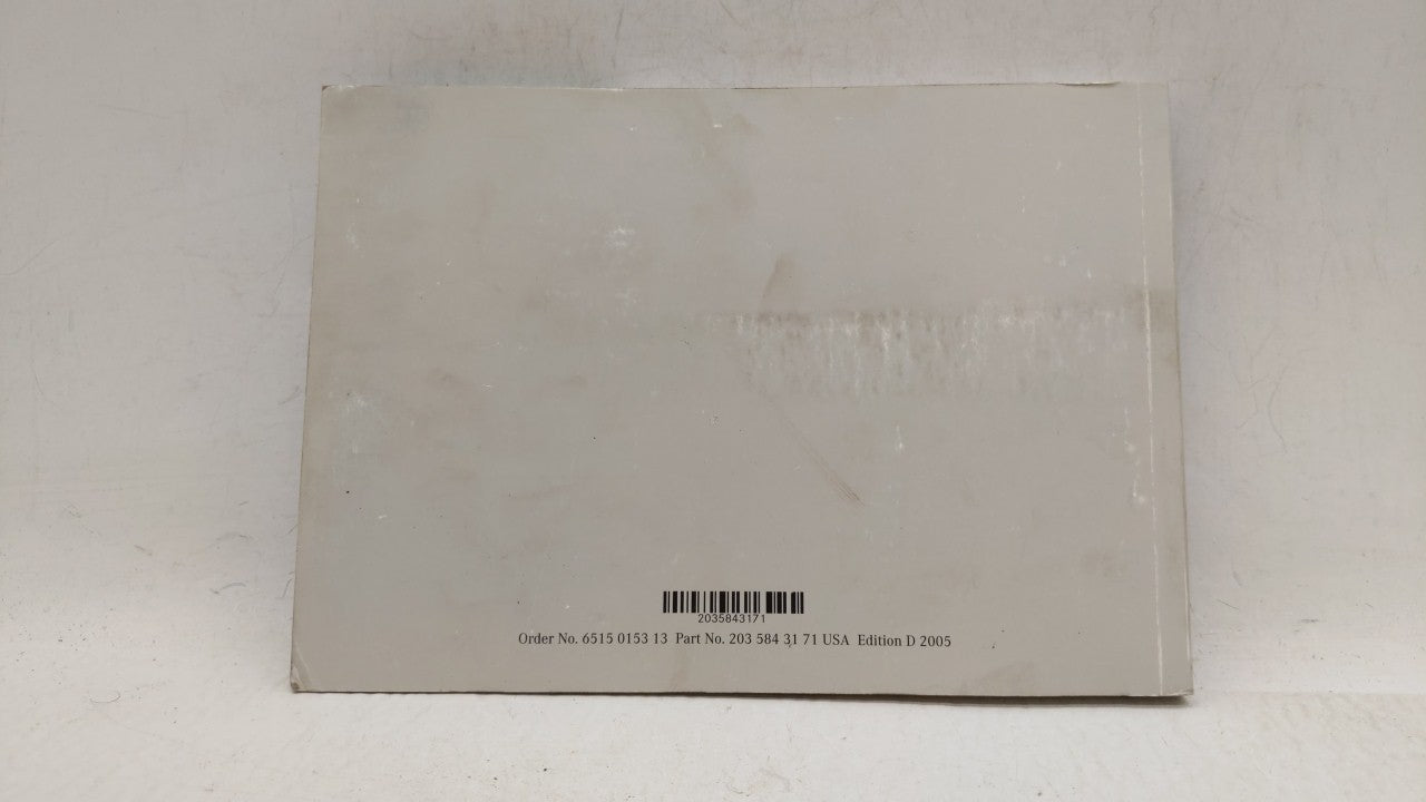 2005 Mercedes-Benz C300 Owners Manual Book Guide OEM Used Auto Parts - Oemusedautoparts1.com