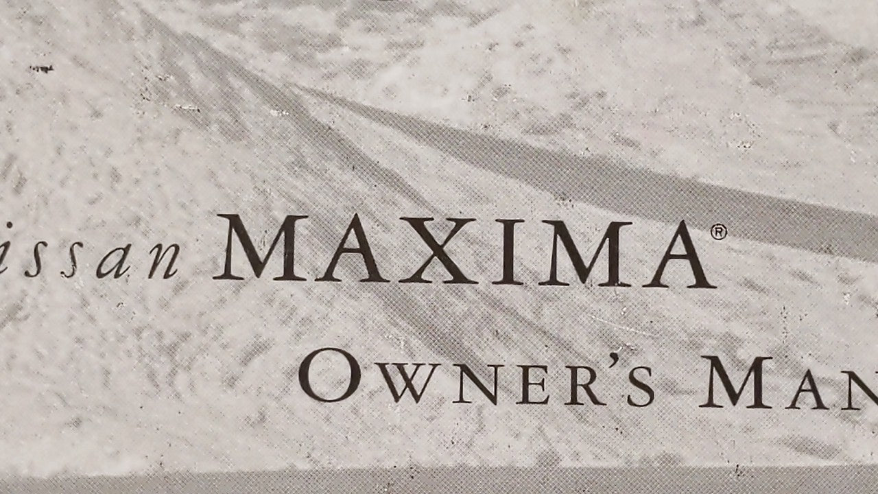 2000 Nissan Maxima Owners Manual Book Guide OEM Used Auto Parts - Oemusedautoparts1.com